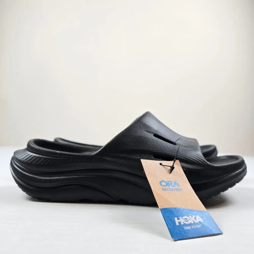 Hoka Ora Recovery Slide 3 Womens Size 6 Black Comfort Sandals
